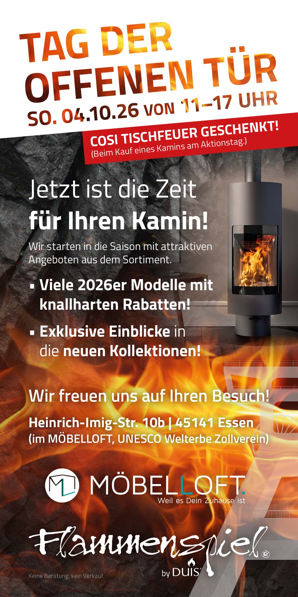 Tag der offenen Tür – 04.10.2026 – Flammenspiel Kaminstudio Essen